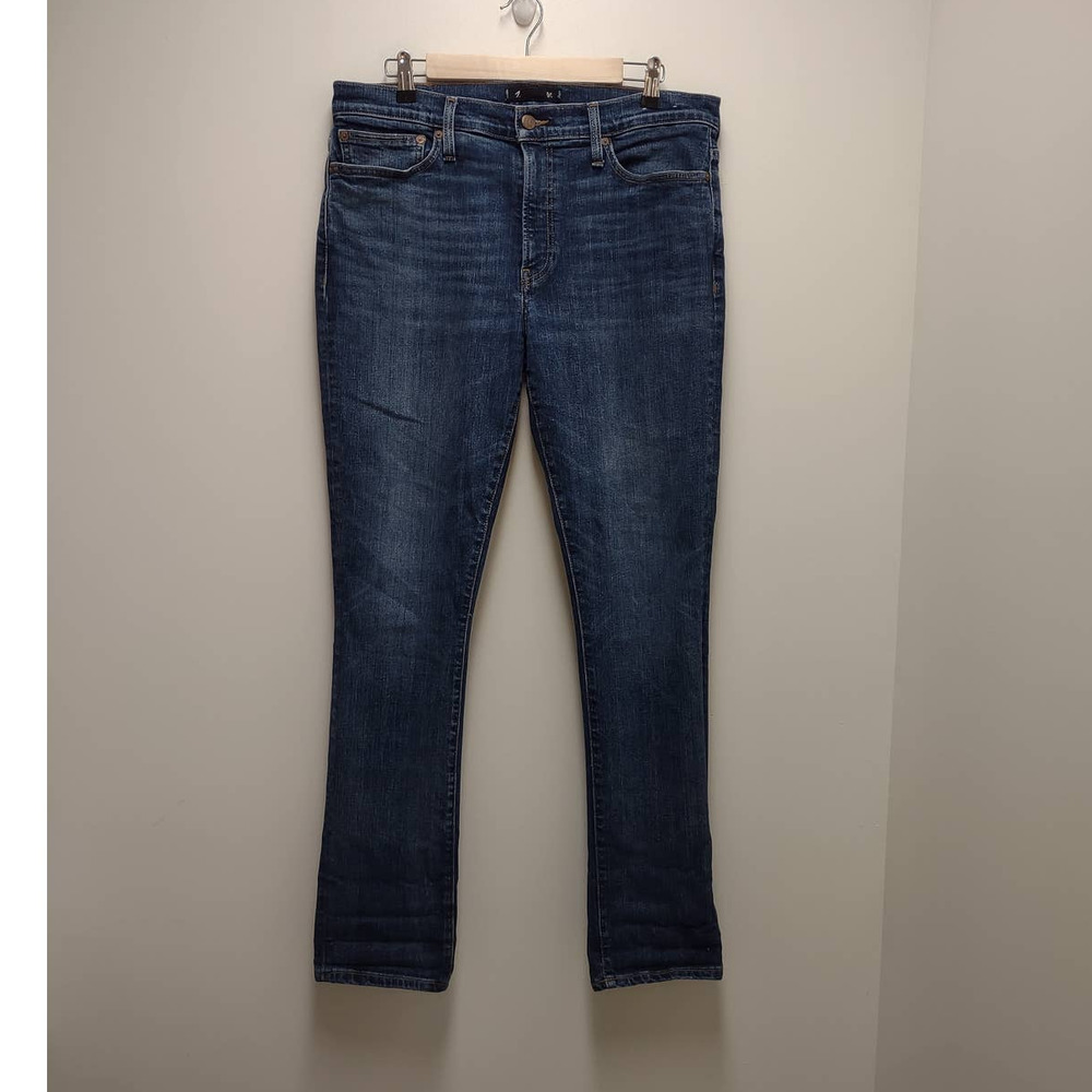 Madewell Men's Dark Wash Skinny Rolled Denim Size 35X32